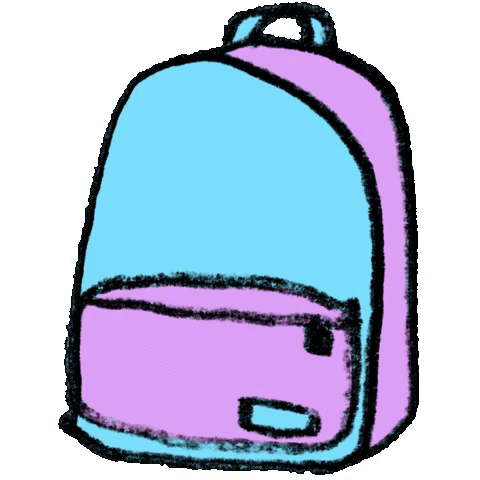 School bag gifs get. Backpack clipart animation