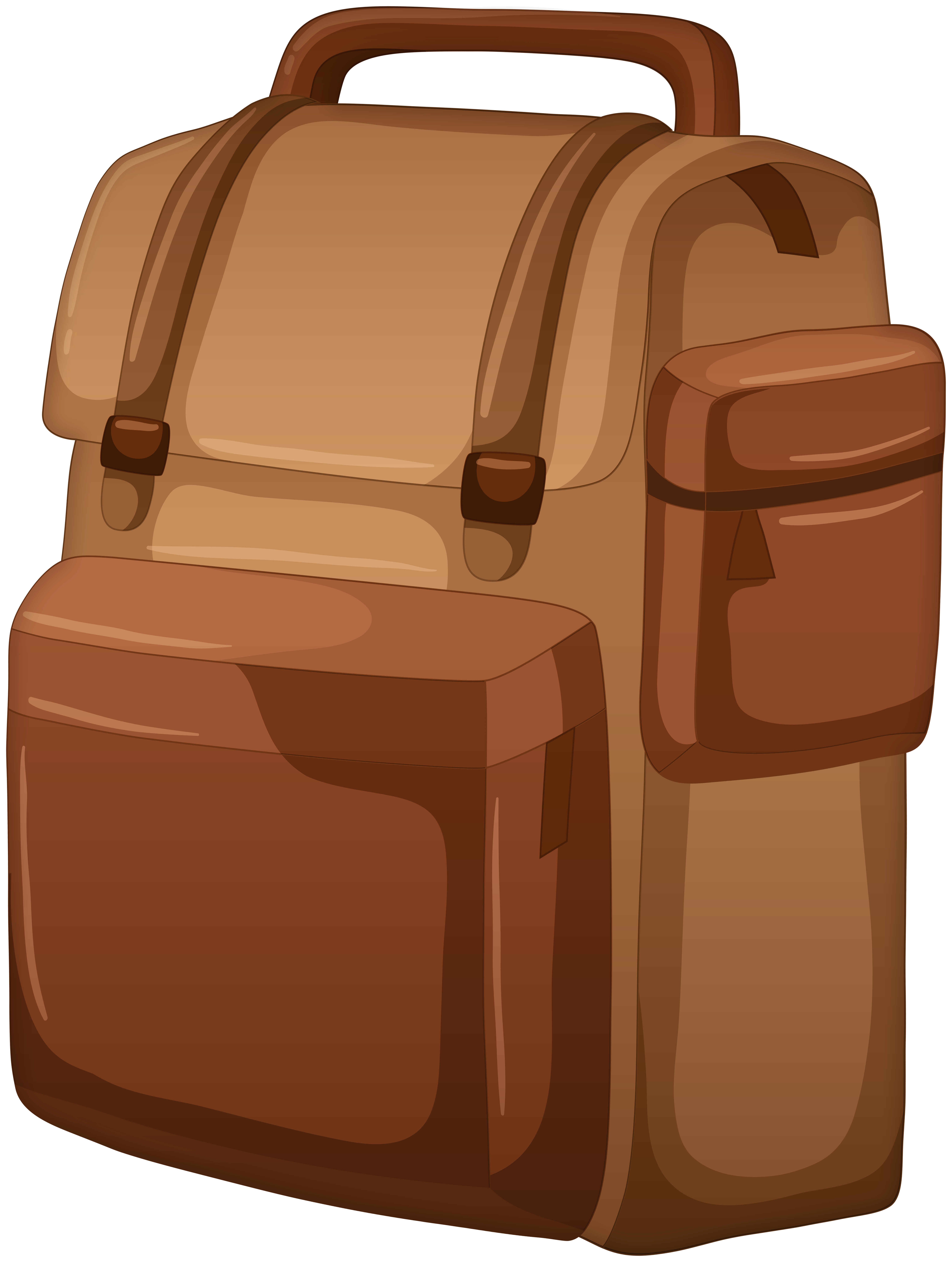 Backpack clipart backback. Brown png clip art