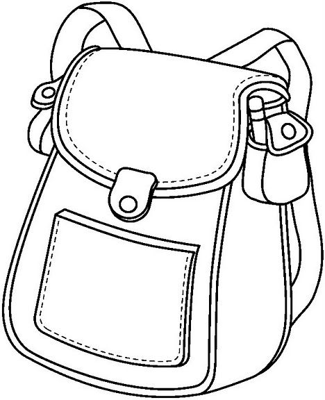 Backpack clipart black and white. Mochila escolar writing pinterest
