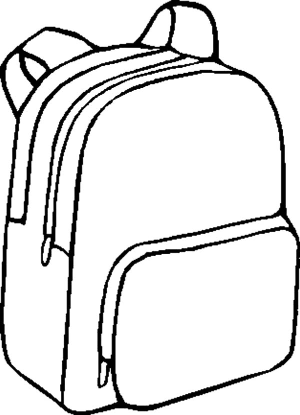 Backpack clipart color. School bags drawing at