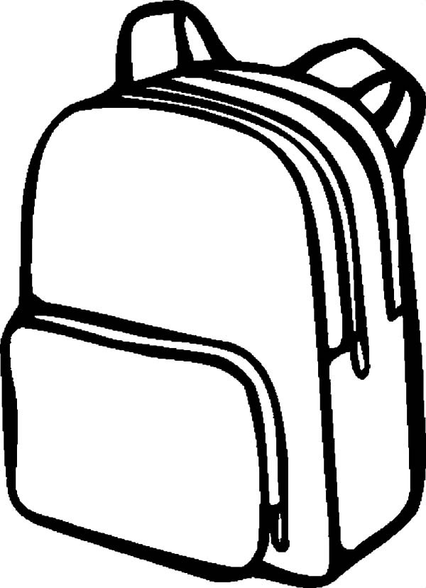 Backpack clipart color. Coloring page bros 