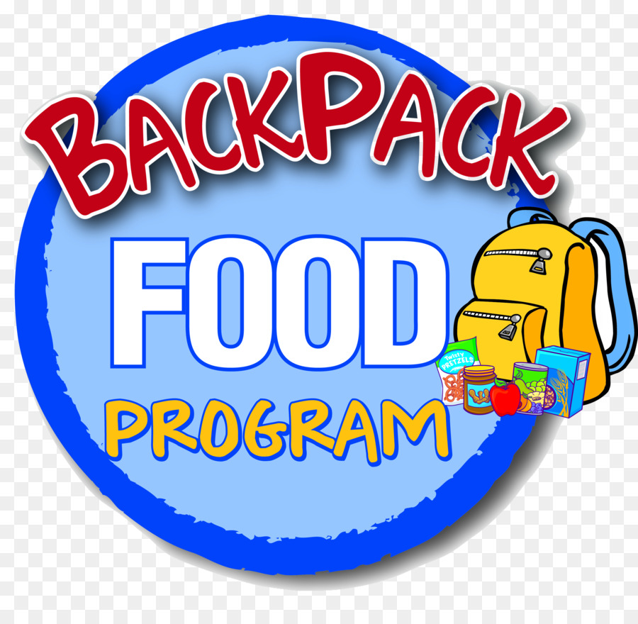 Circle logo text product. Backpack clipart food