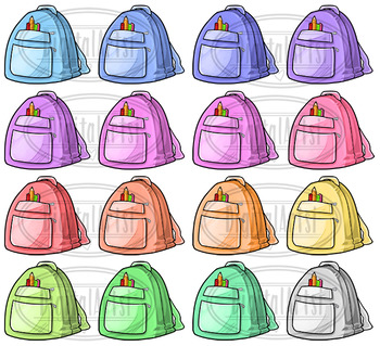 Backpack clipart kawaii. Backpacks by digitalartsi teachers