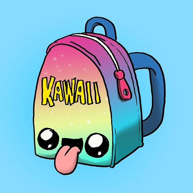  best images on. Backpack clipart kawaii