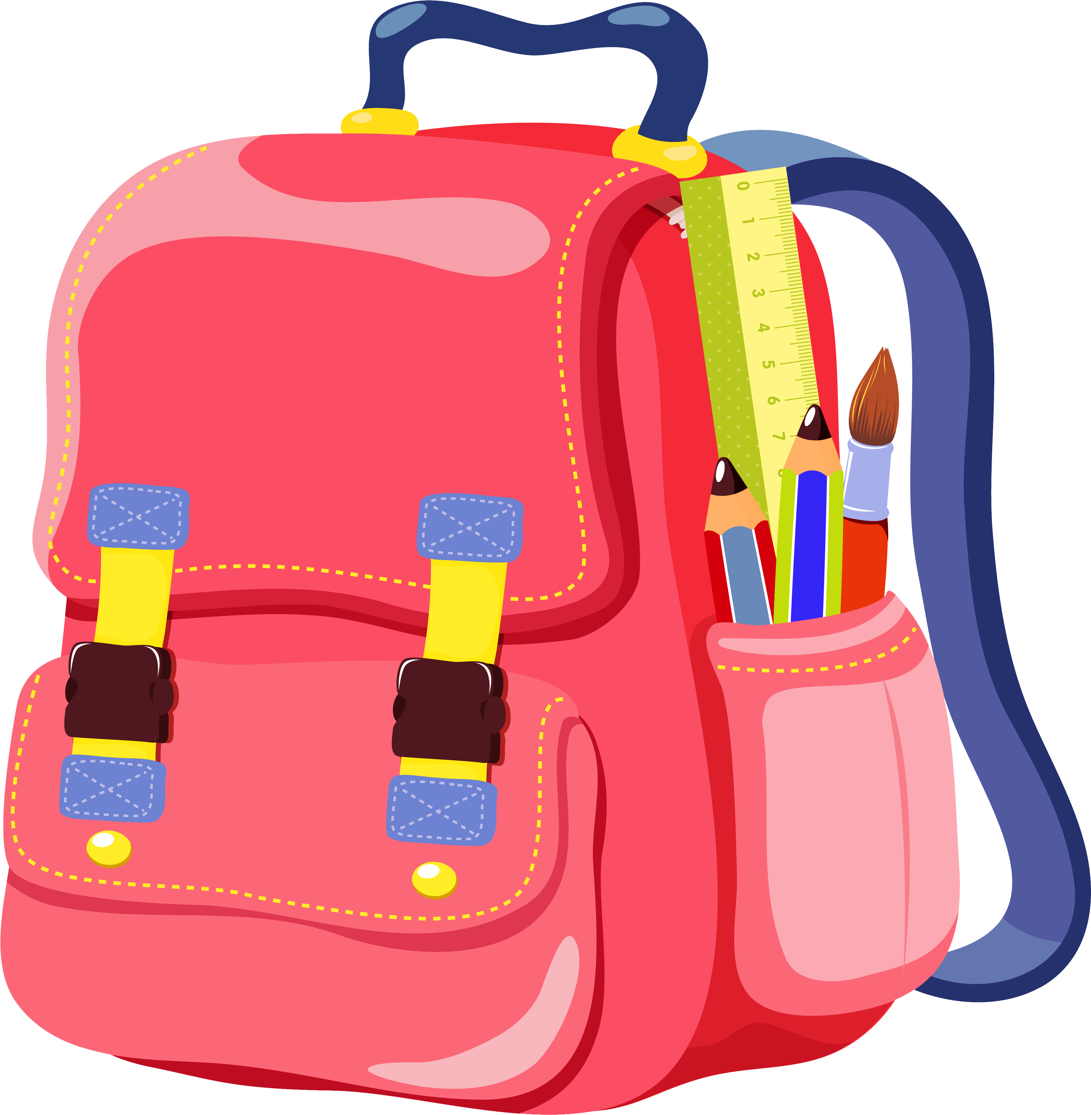 Backpack clipart lunch. Red box transparent background
