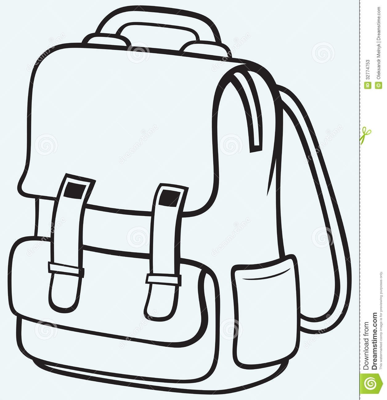 clipart backpack plain