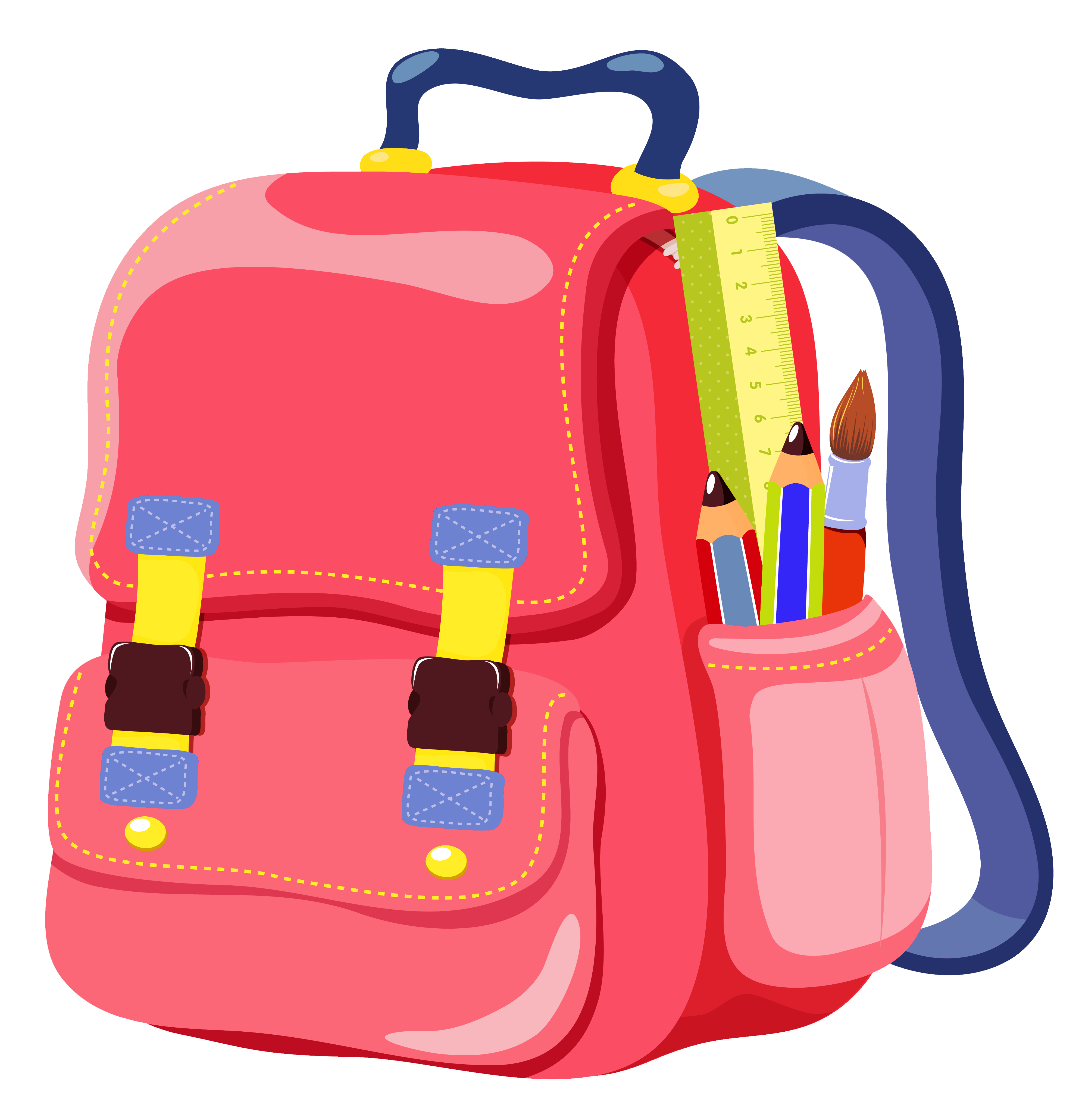School cliparts and others. Folder clipart backpack