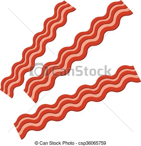 Bacon clipart. Group vector search illustration