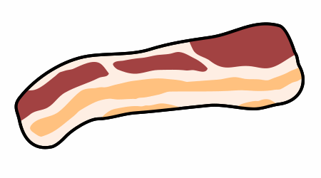Image cartoon gif plants. Bacon clipart bacon slice