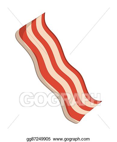 Vector icon illustration . Bacon clipart bacon strip