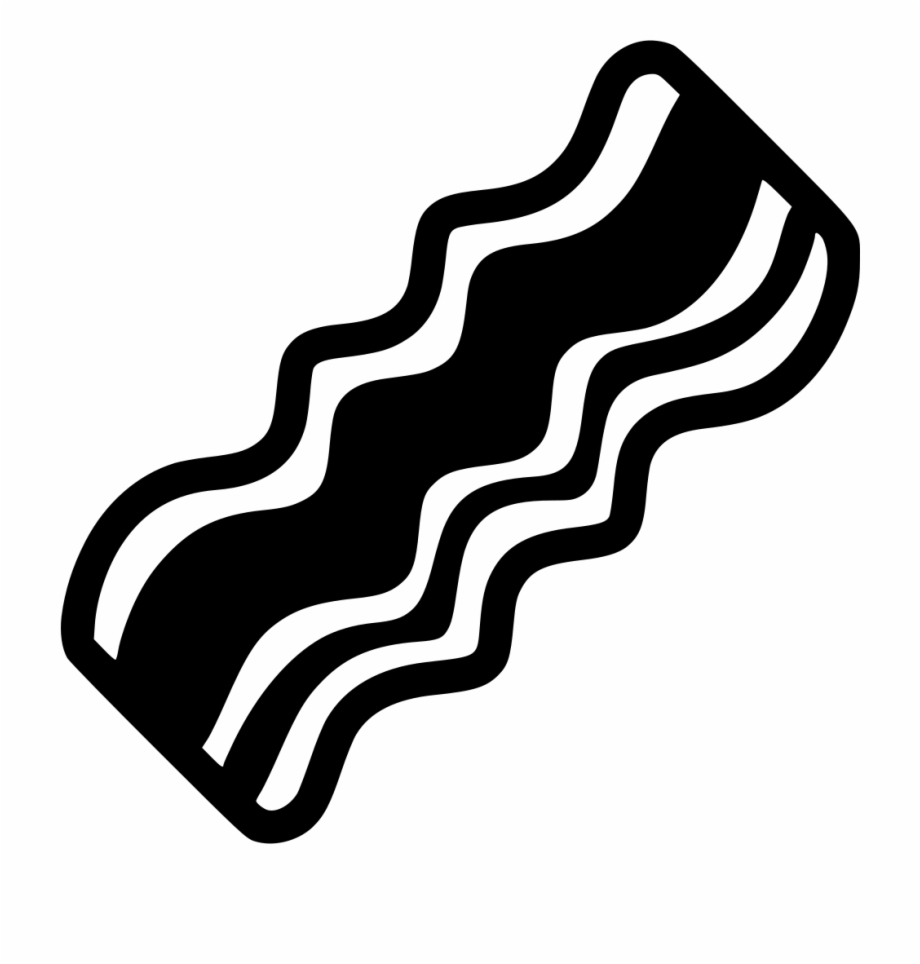 Bacon clipart black and white. Png file svg free