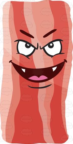 Bacon clipart character. A naughty strip of