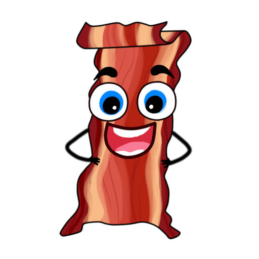 Animated wanna by mina. Bacon clipart character
