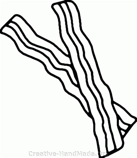 Bacon clipart coloring page. Free download clip art