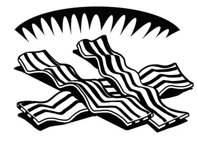Bacon clipart outline. Black and white google