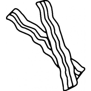 Free drawn hand download. Bacon clipart outline