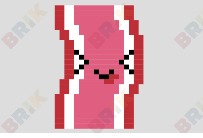 Bacon clipart pixel art. Brik 