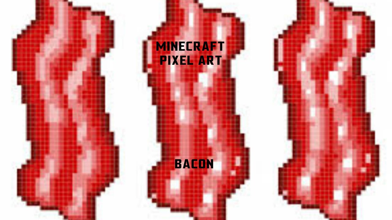 Minecraft . Bacon clipart pixel art