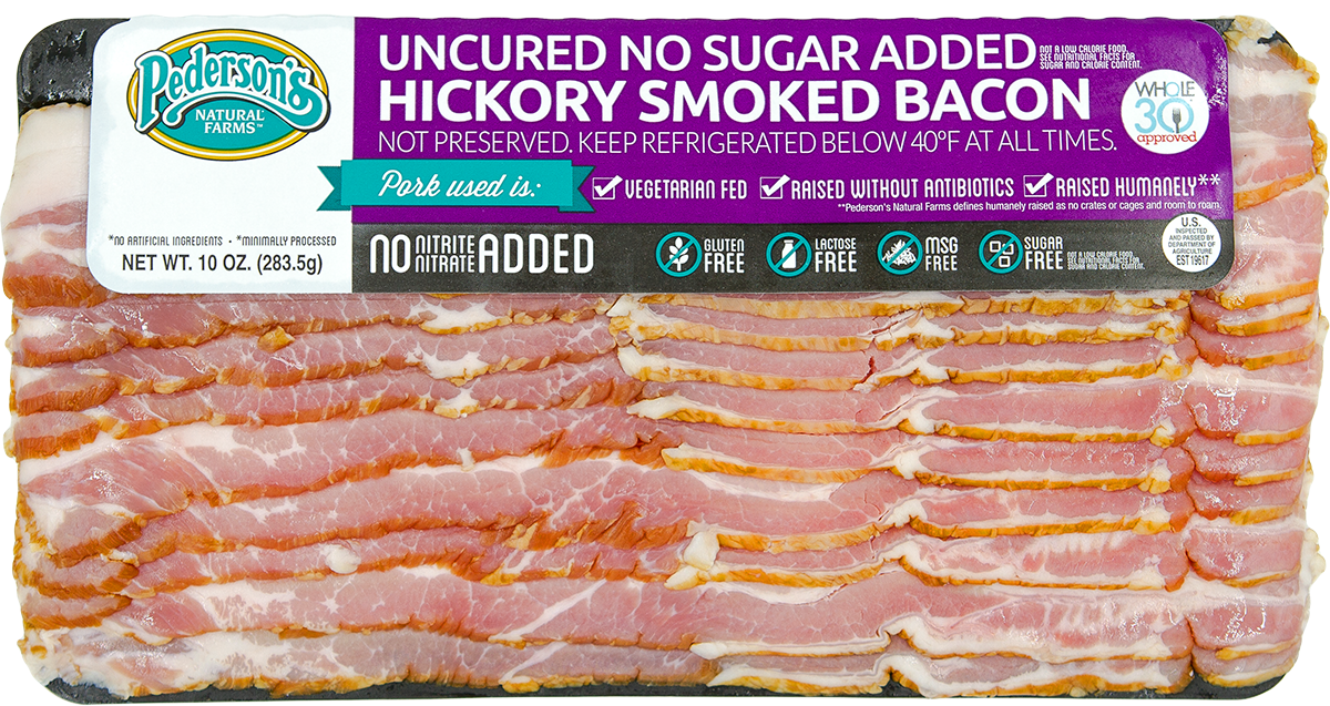 Uncured no sugar hickory. Bacon clipart processed meat