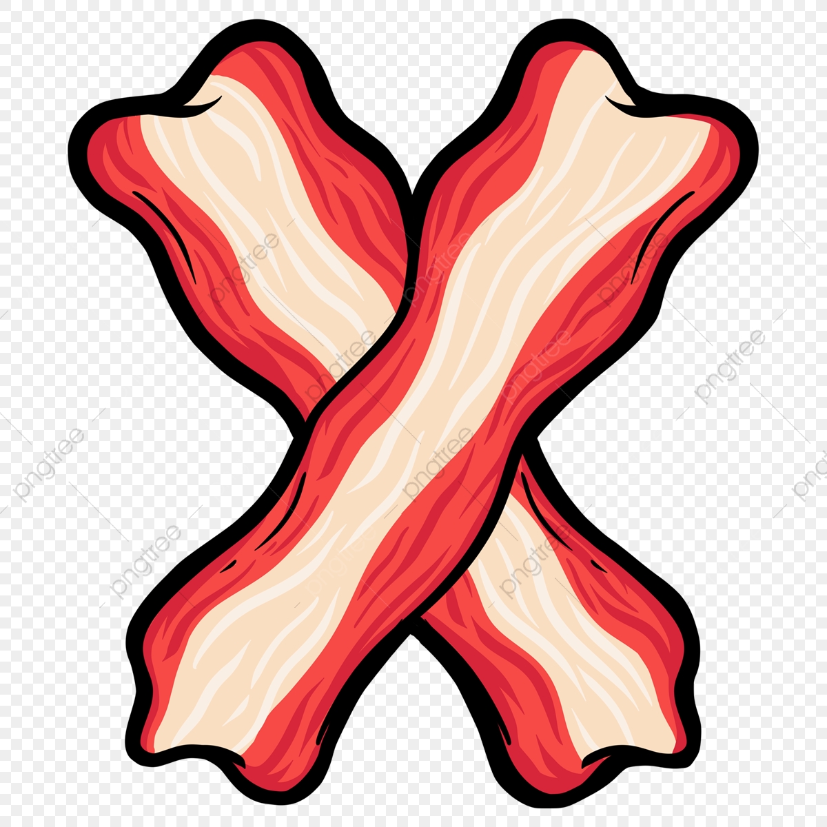 Cartoondesign cartoon tshirtdesign png. Bacon clipart sliced