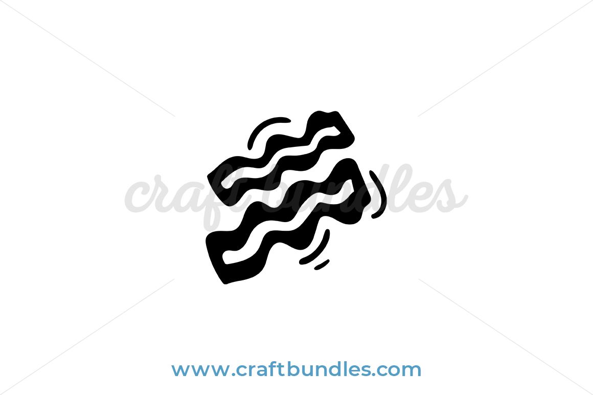 Bacon clipart svg. Cut file food silhouette