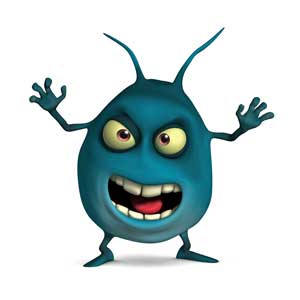 Stanford geneticist suggests unusual. Bacteria clipart angry