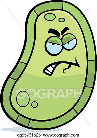 Bacteria clipart angry. Vector art germ drawing