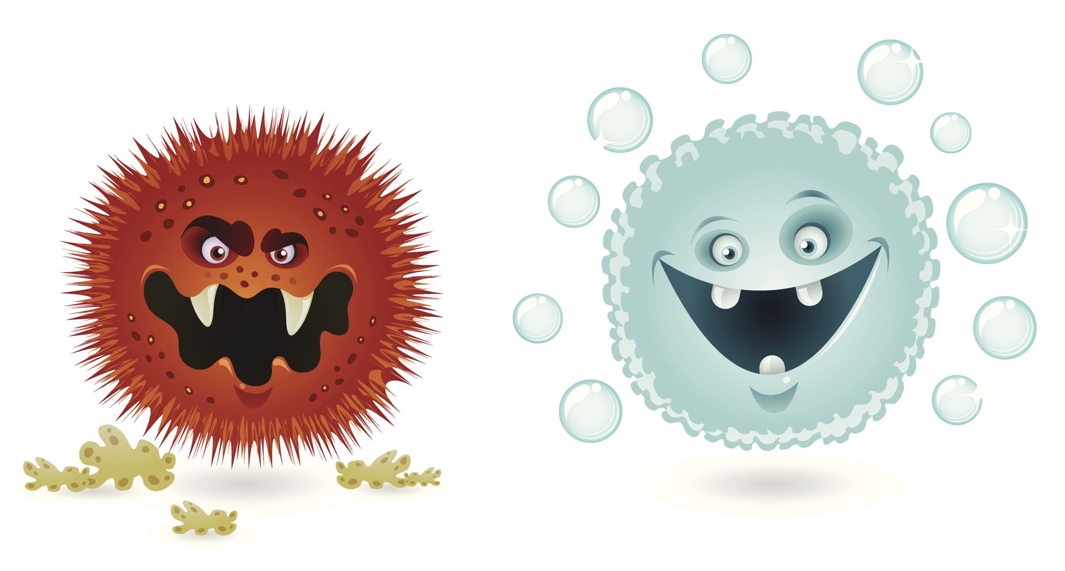 Immune system helps good. Bacteria clipart bad bacteria