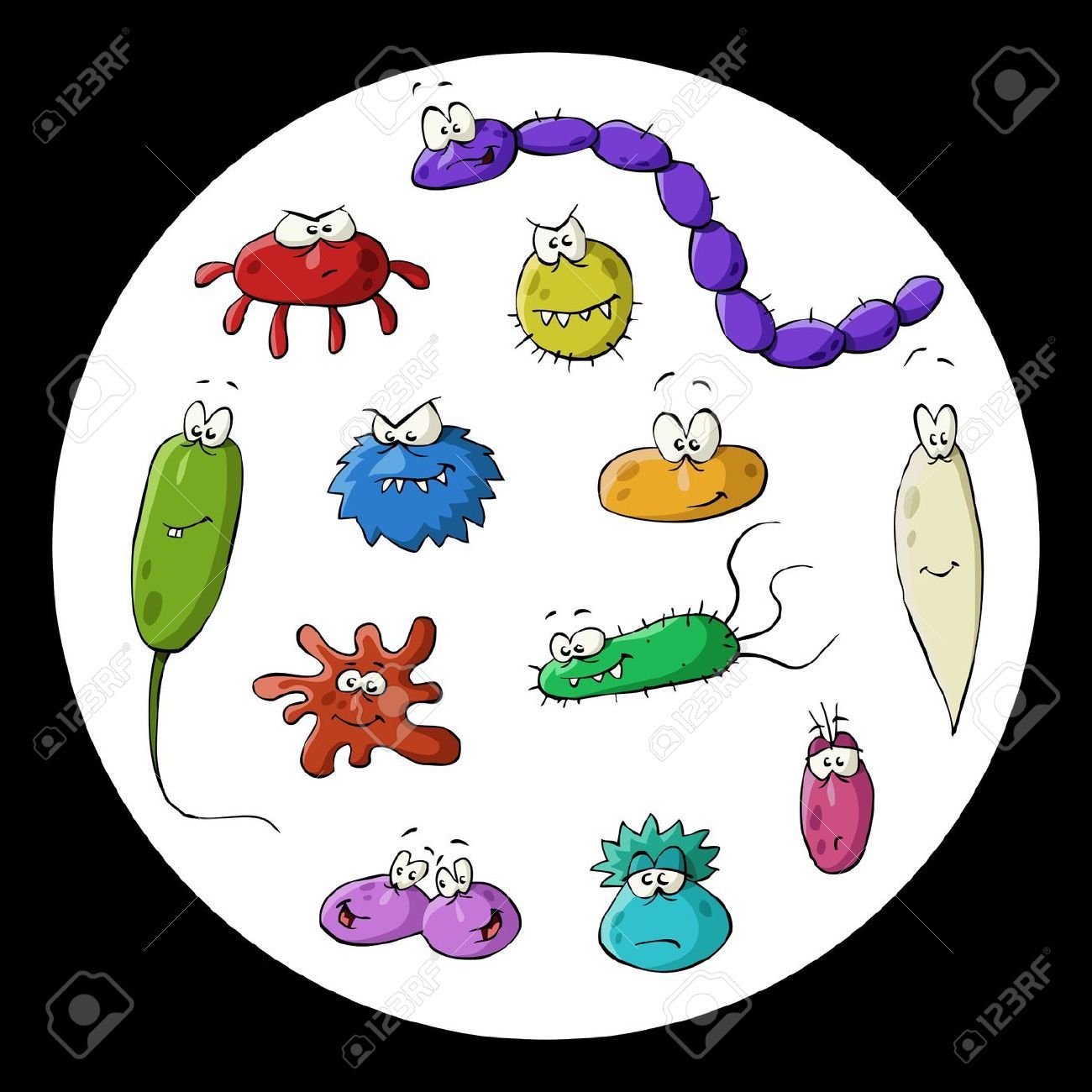 Bacteria clipart biology.  on a white