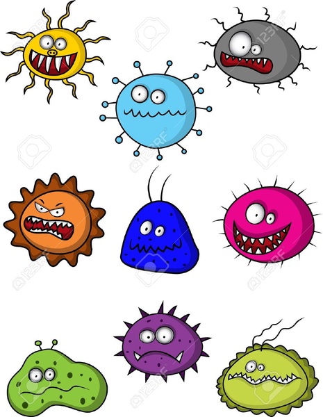 Microbes and free images. Bacteria clipart clip art
