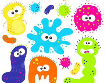 Bacteria clipart cute. Germs 