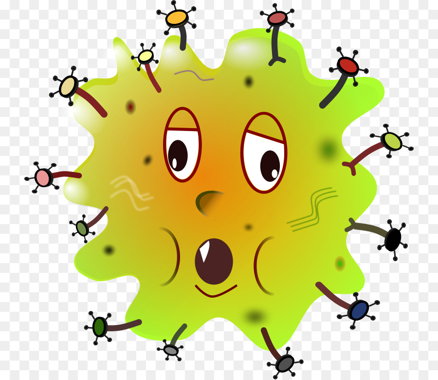 Germ theory of cartoon. Bacteria clipart disease