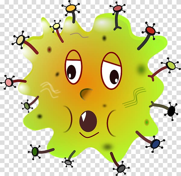 Germ theory of cartoon. Bacteria clipart disease