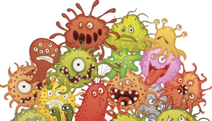 Germs hot spots in. Bacteria clipart germ