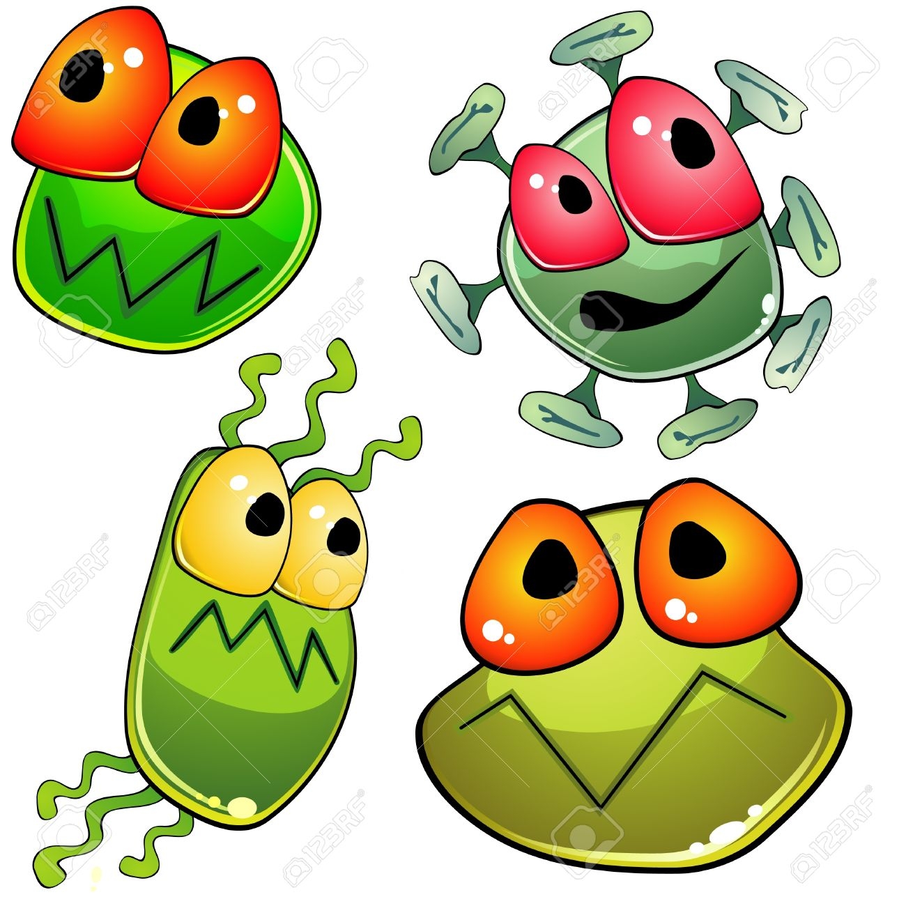 Bacteria clipart microbiology. New design digital collection