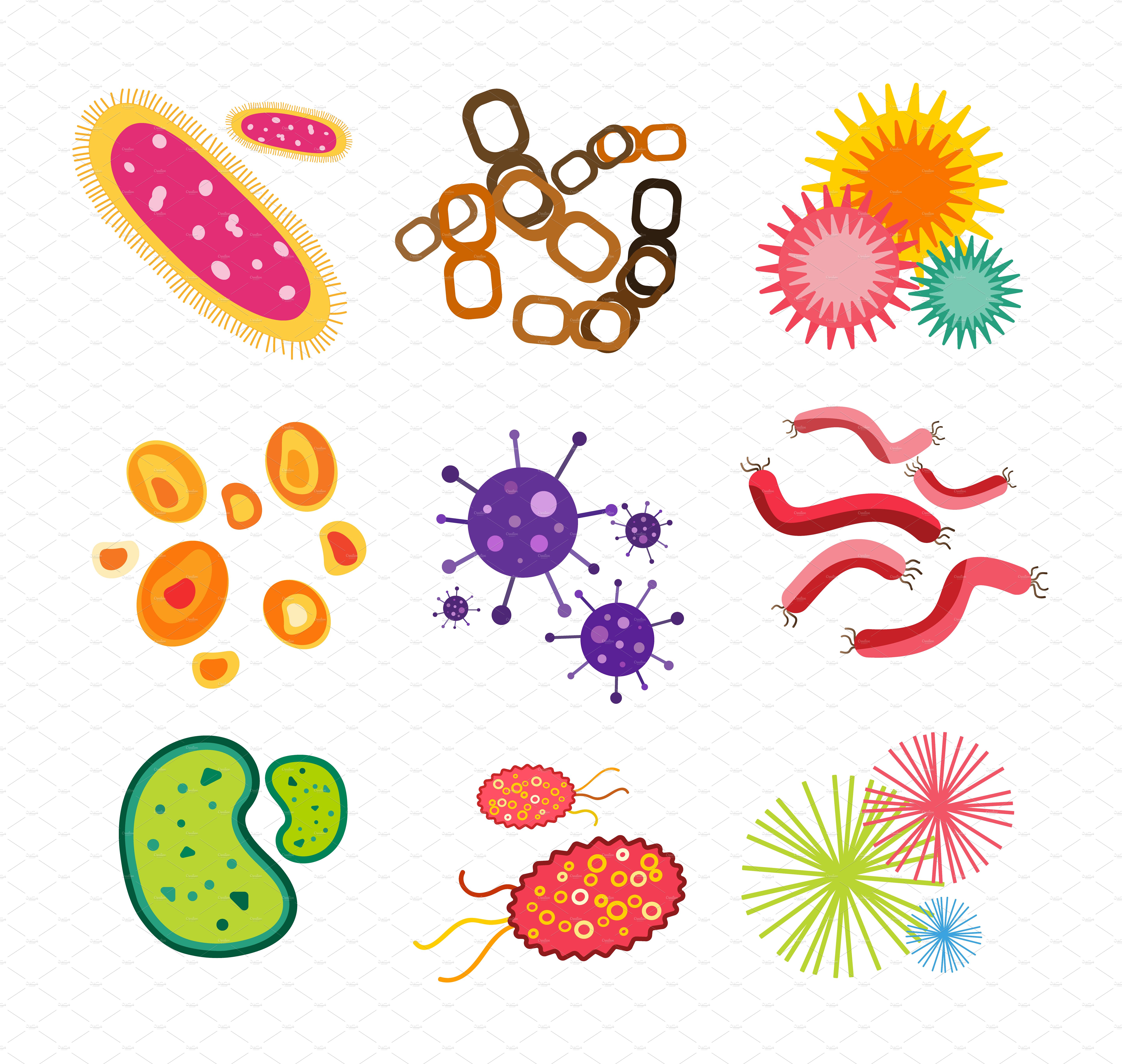 Vector icon clip art. Bacteria clipart virus