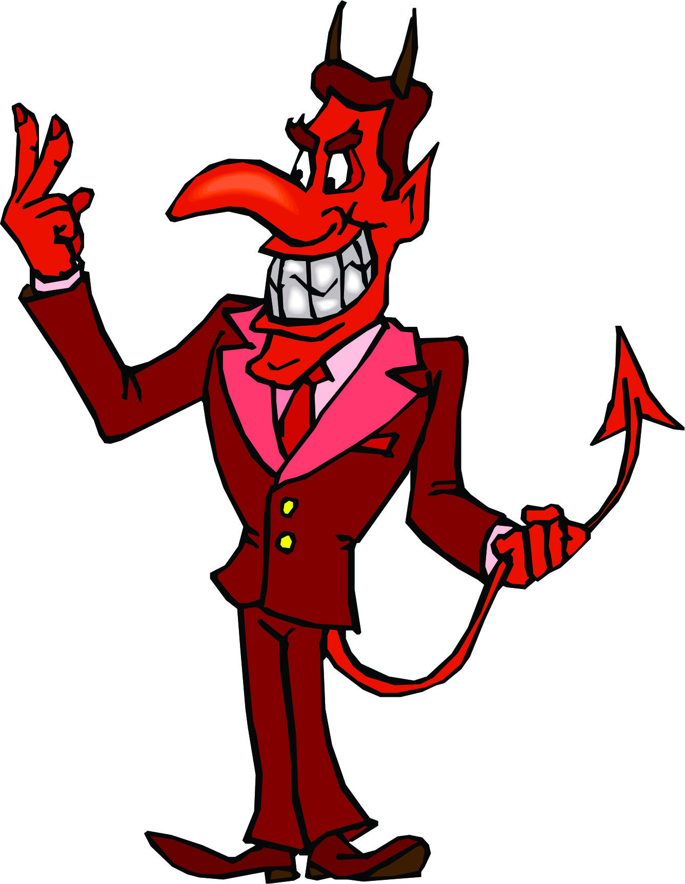 Bad clipart bad guy. Cartoon devil pencil and