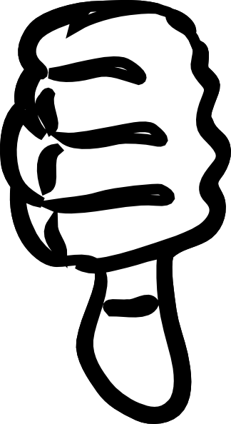 Thumbs down clip art. Bad clipart black and white
