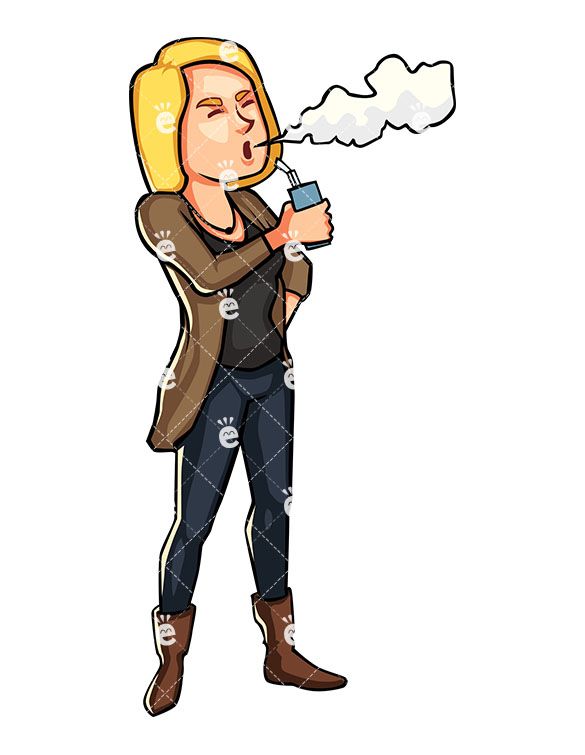 A woman an electronic. Bad clipart smoking
