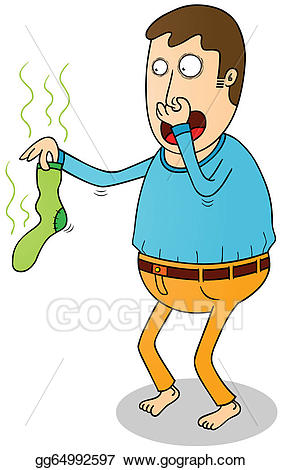 Bad clipart stinky. Vector illustration holding smelly