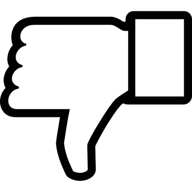 Dislike on facebook thumb. Bad clipart thumbs down