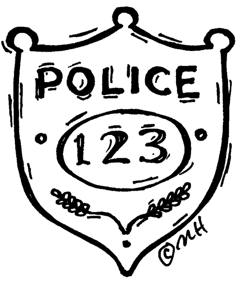 Police kid clipartix. Badge clipart easy