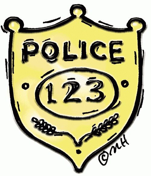 Amazing of police officer. Badge clipart flower