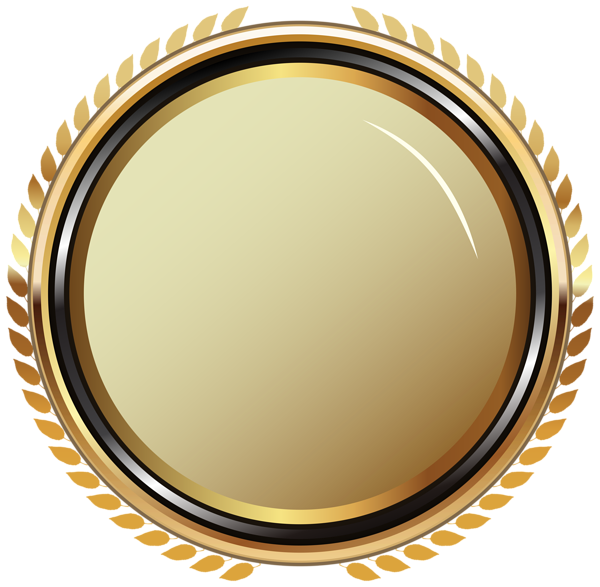 Badge clipart gold. Oval transparent png clip