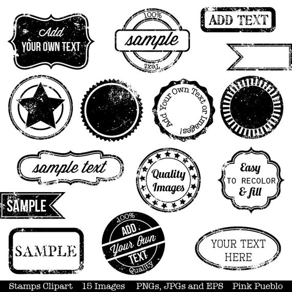 Badge clipart label. Stamps clip art vintage