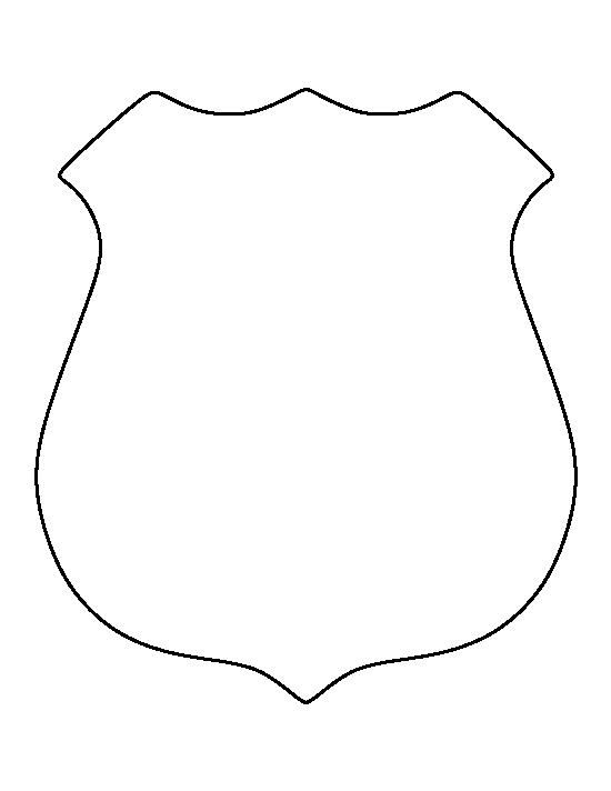 Police pattern use the. Badge clipart outline