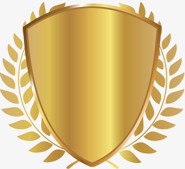 Badge clipart shield. Golden png image and