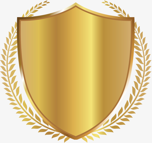 Golden png image and. Badge clipart shield