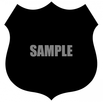Silhouette of a police. Badge clipart space