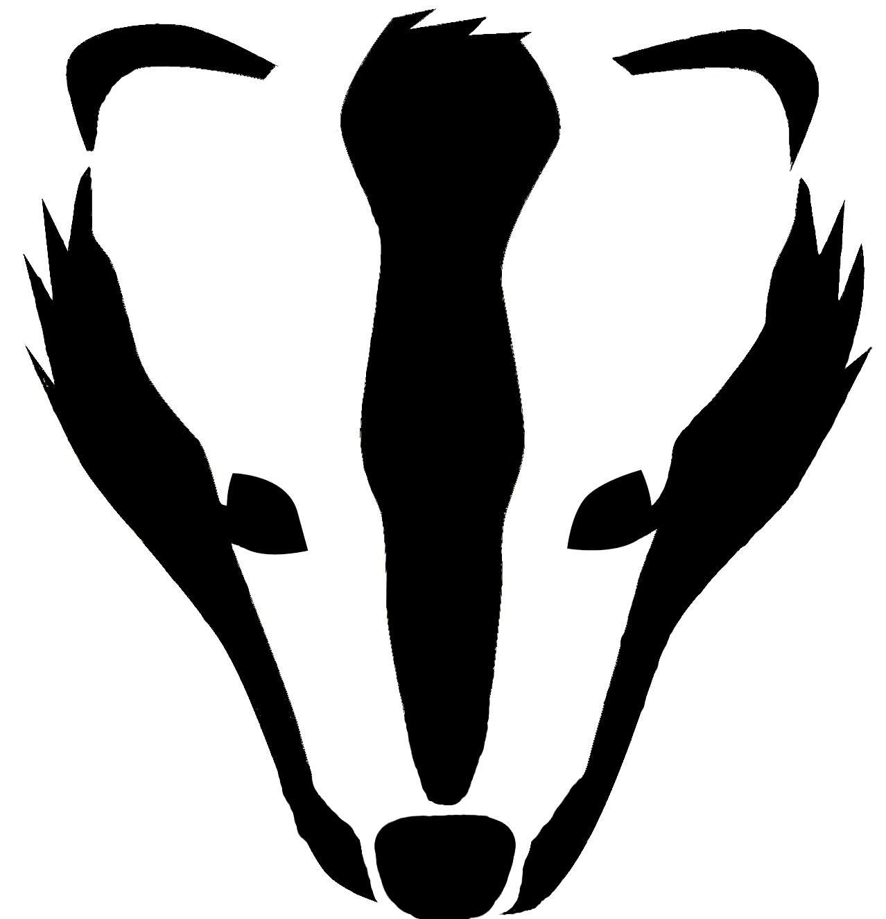 Badger clipart badger face. For pumpkin carving patterns